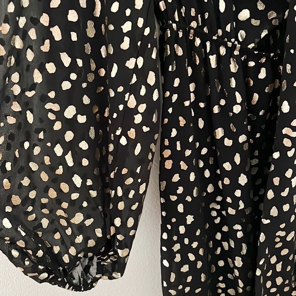 Beach Riot Shiloh Coverup Midi Dress Black Gold Metallic NWOT - Picture 10 of 17